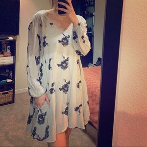 Free People light blue dress with flowers